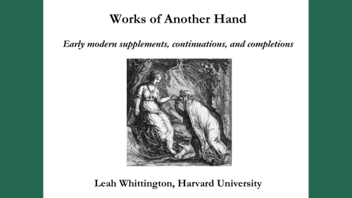 Works of Another Hand Poster